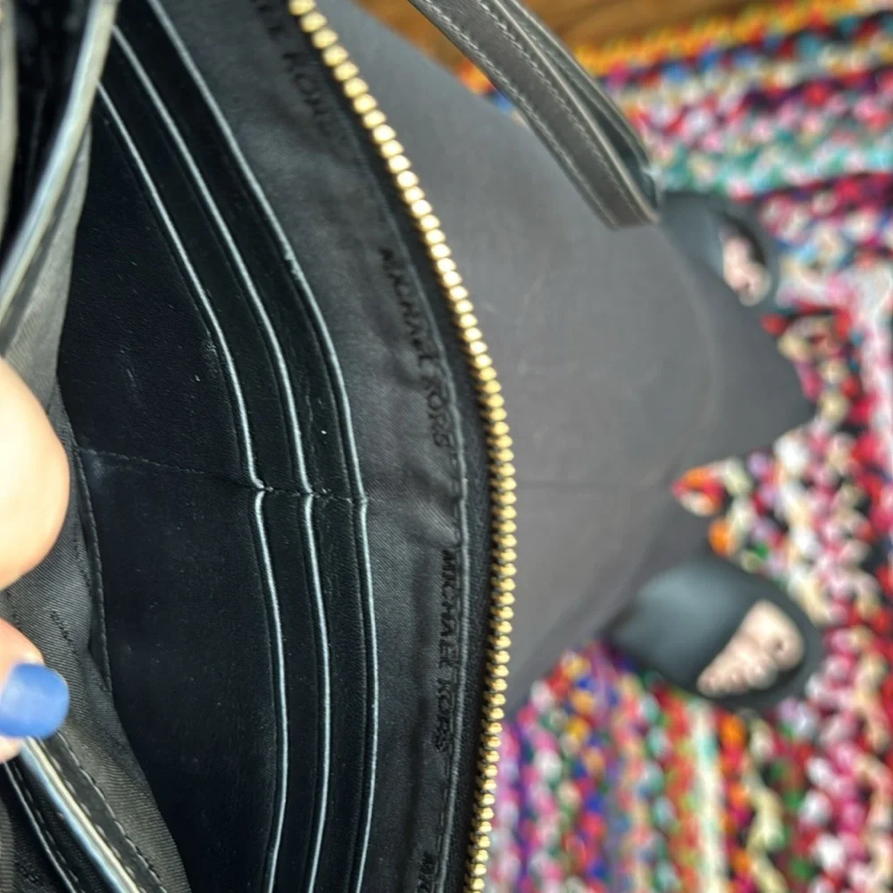 Michael Kore Black Wristlet with Gold Grommet Accents - Picture 4 of 5